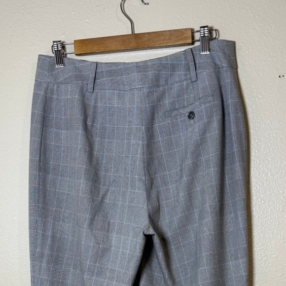 Vintage Casual‎ Corner Pants Women 8 Gray Plaid Stretch Career Bootcut Trousers - Picture 6 of 10